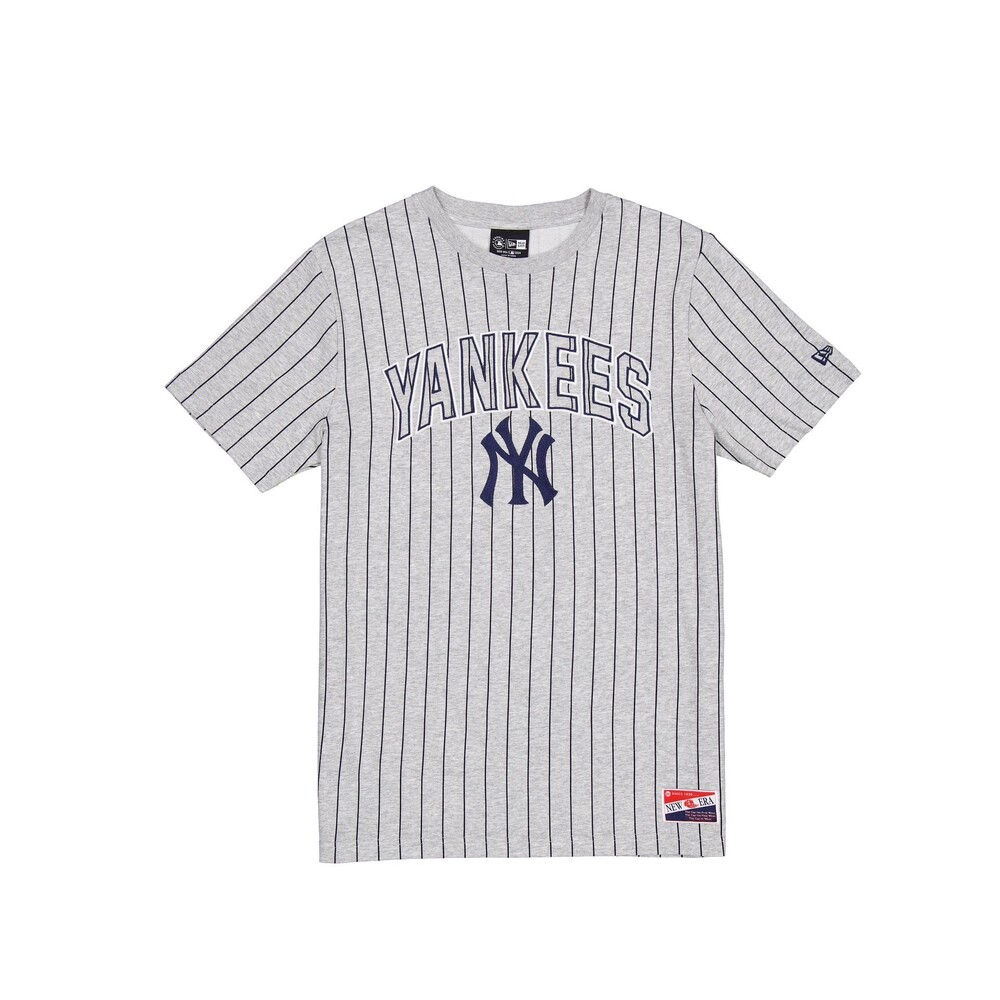 New Era New York Yankees Throwback Gray Pinstripe T-Shirt - Size M